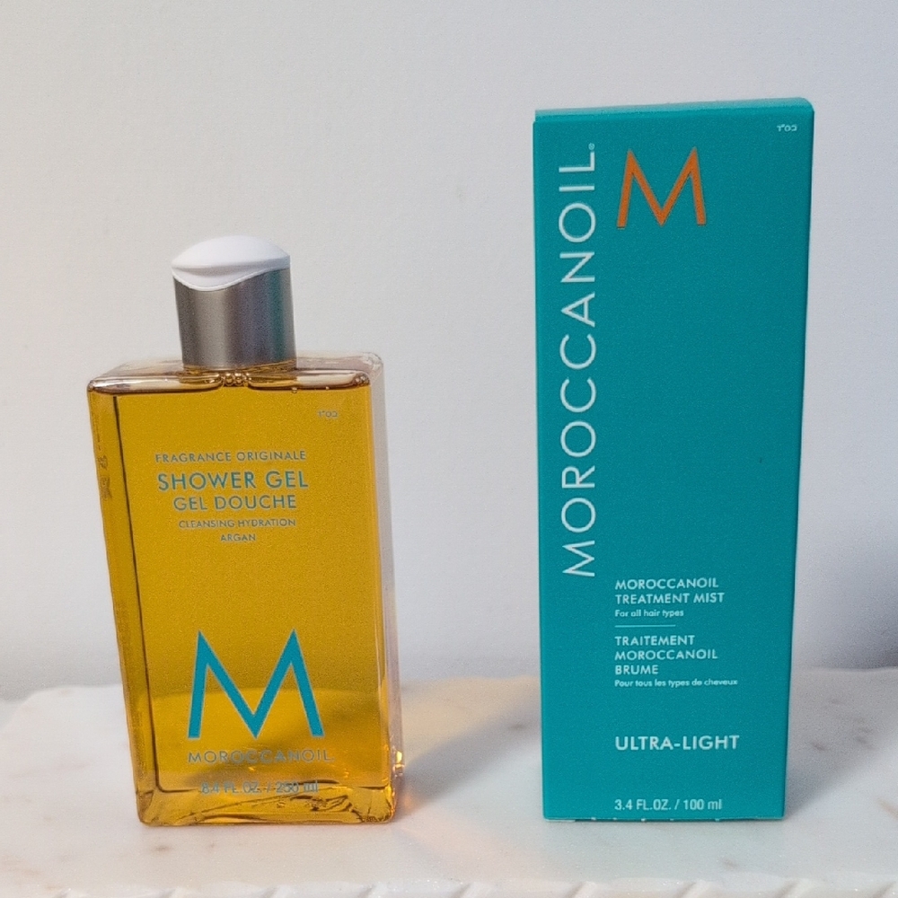 Moroccanoil Orange Shower Gel and Blue Treatment Mist